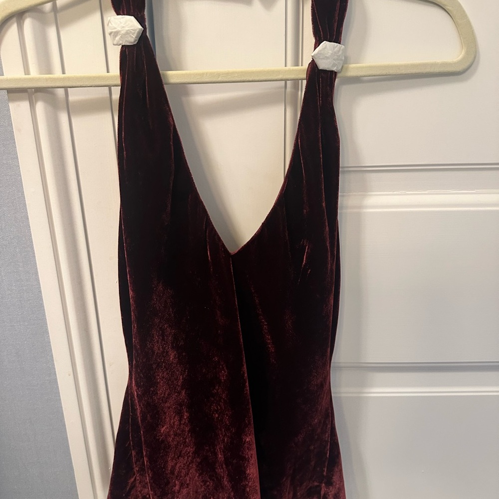 Velvet Burgundy Sleeveless Top